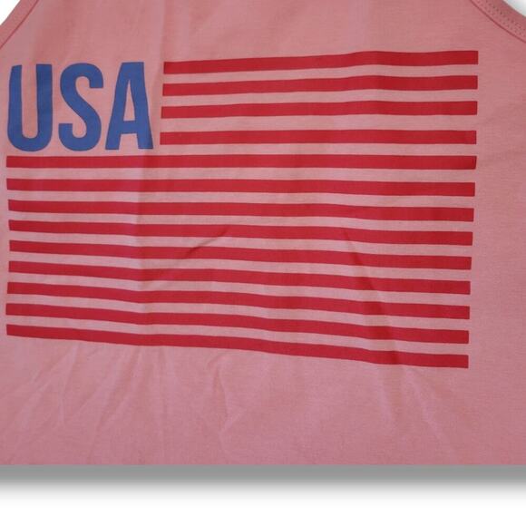 IML Isaac Morris USA pink patriotic women's Halter tank top - xl - Picture 2 of 6